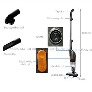 Máy hút bụi cầm tay Deerma DX115C (600W) - Hàng Chính Hãng