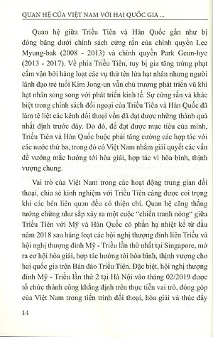 Quan Hệ Của Việt Nam Với Hai Quốc Gia Trên Bán Đảo Triều Tiên (Sách chuyên khảo)