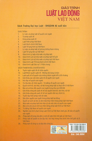 Giáo Trình Luật Lao Động Việt Nam - PGS.TS. Lê Thị Hoài Thu - (bìa mềm)