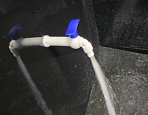 Bộ 3 vòi hồ tay xanh nhựa PP, thân dài, ren 21-27mm Eurolife EL-VHX2127-D (Trắng xanh) (3 cái)