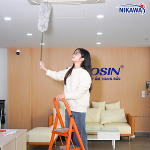 (TẶNG KÈM CHỔI LÔNG GÀ) Thang nhôm ghế chữ a Nikawa NKS , 4 bậc , nhập khẩu Nhật bảo hành chính hãng 18 tháng