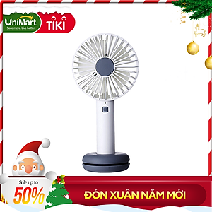 Quạt Mini Cầm Tay Damas Donut T9 Tích Điện Tiện Lợi Kèm Cáp Sạc - Tích Hợp Đèn Led Đổi Màu Lung Linh, Ảo Diệu -  Thiết Kế Chân Đế Thiết Kế Bánh Donut Giữ Quạt Để Bàn ( Đế Silicon Là Ngăn Để Cáp Sạc 0,5m)  - Hàng Chính Hãng