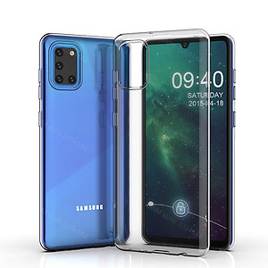 Ốp lưng dẻo silicon cho Samsung Galaxy A31 hiệu Ultra Thin (siêu mỏng 0.6mm, chống trầy, chống bụi) - Hàng nhập khẩu