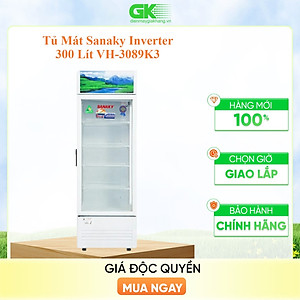 TỦ MÁT INVERTER SANAKY 300 LÍT VH-3089K3 ĐỒNG (LOW-E) (R600A) (HÀNG CHÍNH HÃNG) (CHỈ GIAO HCM)