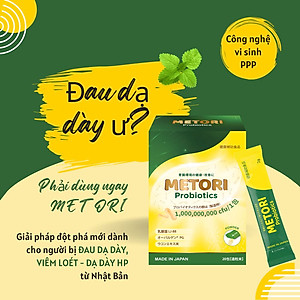 Men dạ dày METORI Nhật Bản - "Khắc tinh" Viêm loét Dạ dày, khuẩn HP, Trào ngược, hộp 10 gói