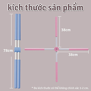 BG Gậy tập thẳng lưng Blue 6015 , thanh gậy tập yoga chống gù lưng, mở vai hình chữ thập