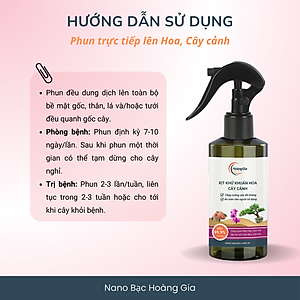 Dung Dịch Trị Nấm Cây & Hoa Nano Bạc Hoàng Gia Khử Khuẩn Cho Hoa Lan, Hoa Hồng & Cây Cảnh 200ml