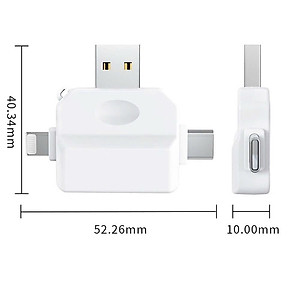 Đầu đọc thẻ nhớ SD, TF đa năng 3in1 Type c, L, USB dùng cho điện thoại, laptop, máy ảnh - Hàng nhập khẩu