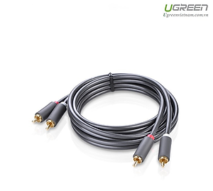 Cáp âm thanh 2RCA 30747 4 đầu hoa sen chiều dài 1M UGREEN Av104 - hàng chính hãng