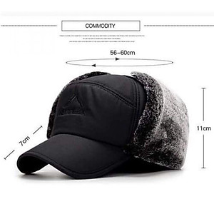 Mũ Đi Câu Cá Đêm, Mùa Đông - Mũ Câu Cá Mùa Đông Supplex Màu Đen, Giữ Nhiệt Tốt, Ấm Áp