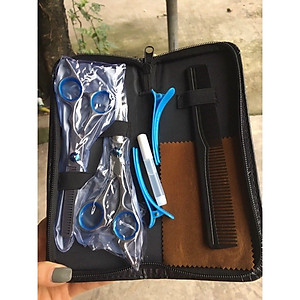 Bộ Kéo Cắt Tóc Gia Đình Thép Không Gỉ Lưỡi Sắc Bén Cao Cấp HAND MADE Chuyên Nghiệp TẶNG Nhiều Quà Tặng Kéo Tỉa Tóc Tặng Lược Cắt Tóc Cực Sang Trọng Nam Nữ Tiện Lợi