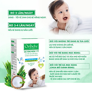 Gạc Rơ Lưỡi Cho Bé Oribebe Giúp Vệ Sinh Răng Miệng Làm Sạch Và Bảo Vệ Lưỡi Nướu Cho Bé Hộp 30 gói