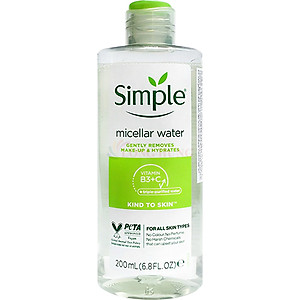 Nước tẩy trang Simple Micellar Water (200ml) - Hàng chính hãng