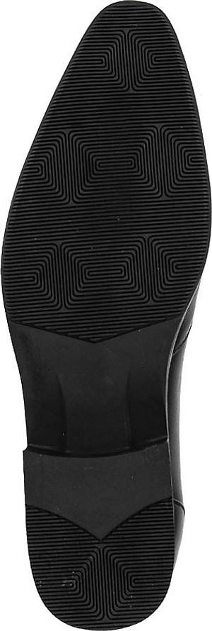 Giày tây nam da bò đế cao su mũi nhọn SUNPOLO SKT119 phiên bản đen