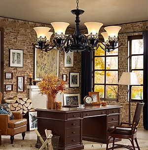 Đèn chùm CELO phong cách cổ điển Bắc Âu (Loại 8 bóng)