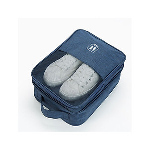 Túi Đựng Giày Dép Du Lịch KUNBE 3 Ngăn, Chất Liệu Chống Thấm Nước, Túi Để Giày Thể Thao Đa Năng Có Móc Gài Tay Kéo Vali Tiện Lợi - Hàng Loại 1 Dày Dặn