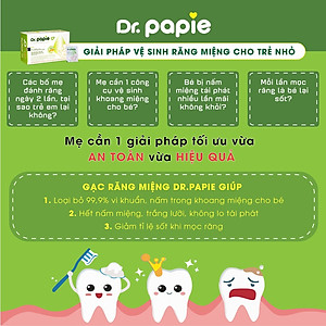 Gạc Rơ Lưỡi Dr.Papie Vệ Sinh Răng Miệng Cho Bé