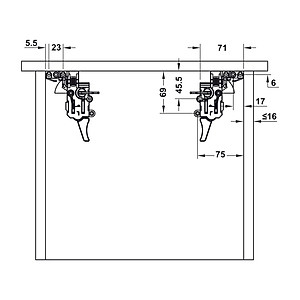 Ray âm EPC EVO mở toàn phần, giảm chấn Hafele, 350mm - 433.32.072