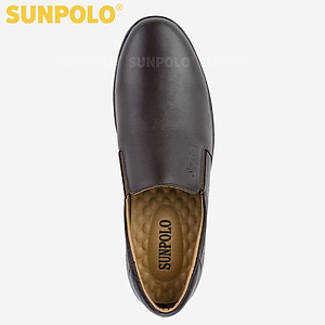 Giày Nam, Giày Lười Da Bò Cao Cấp SUNPOLO SUMU05 (Đen, Nâu)