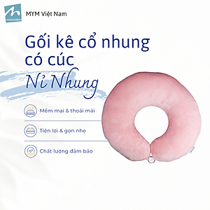 Gối Chữ U Kê Cổ Vải Nhung Mềm Mại Chống Đau Mỏi Vai Gáy Cho Dân Văn Phòng, Lái Xe, Du Lịch