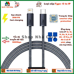Cáp sạc nhanh siêu bền C to IP Baseus Dynamic Series FAST CHARGING DATA CABLE 20W dùng cho IP 13,12,... - Hàng chính hãng
