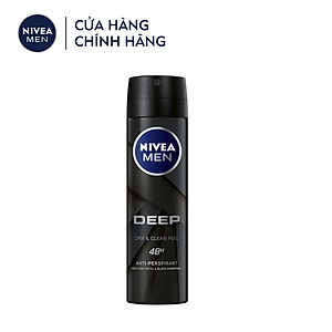 Xịt Ngăn Mùi NIVEA MEN Deep Than Đen Hoạt Tính (150 ml) - 80027