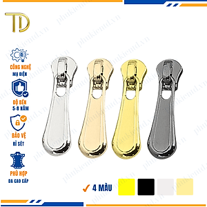 Đầu khóa kéo túi xách, đầu khóa kéo thay thế, đầu khóa kéo balo răng 5, Mạ điện độ bền 5-8 năm