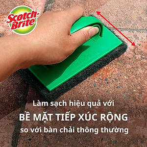 Bàn chải chà sàn nhà tắm bằng cước siêu sạch Scotch Brite 3M - Đa năng, tay cầm nhựa cao cấp, dễ dàng thay thế lớp cước, không gây trầy xước 5300