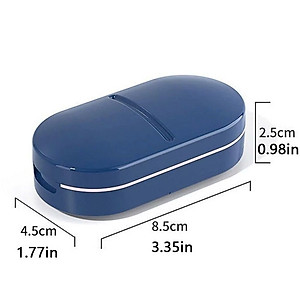 Dụng Cụ Cắt Thuốc Viên Hộp Dụng Cụ Cắt Thuốc Cắt Viên Nén Chính Xác Kiêm Hộp Đựng Thuốc Tiện Dụng - Giao Màu Ngẫu Nhiên