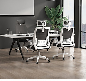 Siêu Phẩm Độc Quyền Ghế Văn Phòng Thông Minh Tay Cất Gọn AZP FURNITURE Ergonomic AZP-98723 Trắng Style Đương Đại