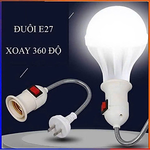 Đuôi Đèn Đa Năng Xoay 360 Độ – Đui Đèn E27 Lò Xo Phích Cắm Kèm Công Tắc-Tiện Lợi và Linh Hoạt Trong Mọi Không Gian - HÀNG CHÍNH HÃNG MINIIN