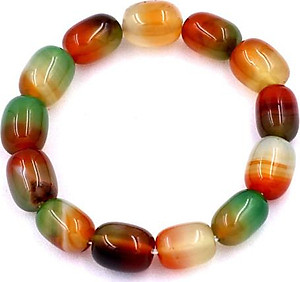 Vòng tay chuỗi hạt Lu Thống Thạch Anh Xanh Nâu Bầu 12mm x 16mm - hợp mệnh Mộc, mệnh Hỏa