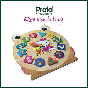 [CHÍNH HÃNG] Nhà banh, kiêm làm cũi kết cấu chân gỗ cao cấp Prota + tặng Đồng hồ ghép hình cao cấp