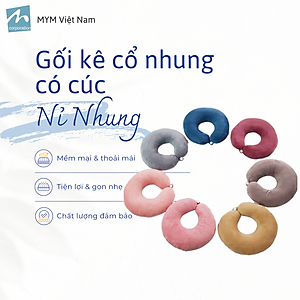 Gối Chữ U Kê Cổ Vải Nhung Mềm Mại Chống Đau Mỏi Vai Gáy Cho Dân Văn Phòng, Lái Xe, Du Lịch