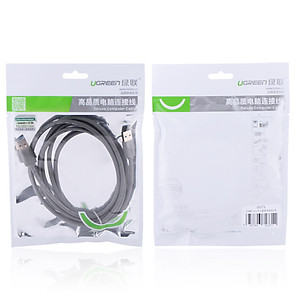 Dây USB 3.0 đực sang đực mạ vàng dài UGREEN US116 (Đen) - Hàng chính hãng