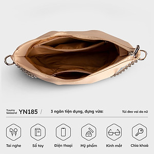 Túi Yuumy ( Thời trang nữ mềm mại phối xích - Túi đeo chéo da Seasand YN185 )
