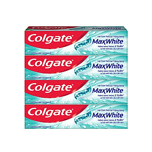 Bộ 4 Kem đánh răng Colgate MaxWhite tinh thể the mát, trắng răng trong 2 tuần