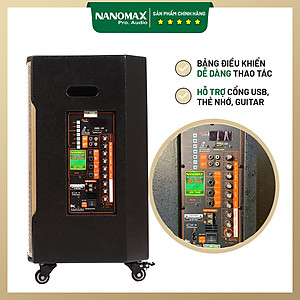 Loa Kéo Karaoke Công Suất Lớn Nanomax SK-12X2 Tặng Kèm 2 Micro Không Dây Kết Nối Bluetooth Đọc Được Usb Thẻ Nhớ Hàng Chính Hãng