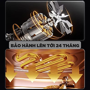 Nồi chiên không dầu 6L Mishio MK408 – Màu Xám Sang Trọng, Bảo Hành 24 Tháng - hàng chính hãng