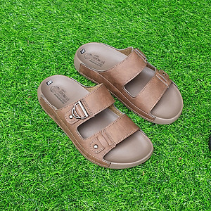 Dép nam siêu nhẹ Trường Hải 2 dây da  bò mềm siêu nhẹ DN159