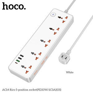 Ổ cắm điện đa năng thông minh sạc nhanh chống cháy, giật, sét, 5 ổ cắm công suất cao 2500W, 3 cổng USB, 1 cổng Typec - Hàng nhập khẩu (màu ngẫu nhiên)