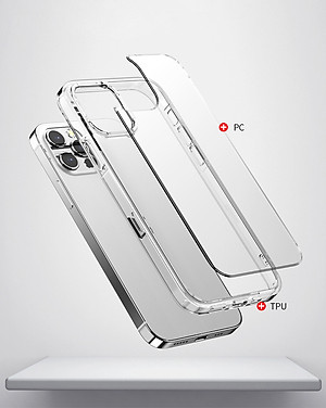 Ốp lưng cứng viền dẻo trong cho iPhone 17 Pro Max / 17 Air / 12 / 13 / 14 / 12 Pro / 12 Pro Max / 13 Pro / 13 Pro Max / 13 Mini / 14 / 14 Pro / 14 Pro Max / 15 Plus/ 15 Pro/ 15 Pro Max / 16 /16 Plus/ 16 Pro / 16 Pro Max - Hàng chính hãng