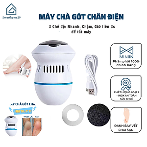 Máy Chà Gót Chân Chuyên Dụng Tẩy Da Chết, Dụng Cụ Mài Gót Chân Đẩy Lùi Chai Sạn Sạc Pin Tiện Lợi - HÀNG CHÍNH HÃNG MINIIN