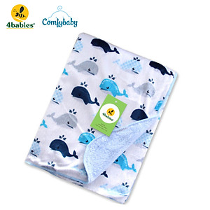 Chăn lông tuyết mịn 2 lớp 4Babies - Comfybaby 0821-4BB-CHAN01 Size 76*102cm