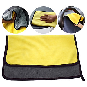 Combo 2 Khăn Lau Xe Ô Tô Siêu Thấm Size 30cm x 40cm, Khăn Lau Nội Thất Cho Xe, Chất Liệu Microfiber - Hàng Loại 1 Chính Hãng MINIIN
