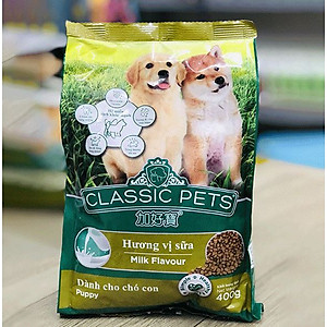 COMBO 5 GÓI Thức Ăn Hạt Khô Dành Chó Con Hương Vị Sữa Classic Pets Milk Flavour 400g