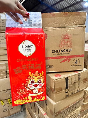 Khăn giấy 4 lớp treo tường dạng rút tiết kiệm, an toàn, tiện lợi