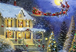 Bộ tranh xếp hình jigsaw puzzle cao cấp 330 mảnh – Đêm Trước Giáng Sinh