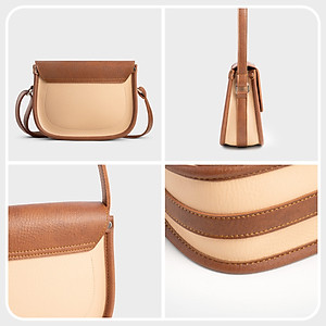 Túi Yuumy ( Thời trang nữ phối nắp gập size 21 - Túi đeo chéo da Bergen YN273 )