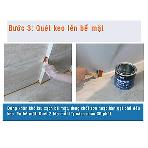 Keo chống thấm Epoxy 2 thành phần A - B trong suốt, sử lý chống thấm mặt sàn nhà vệ sinh, quét bảo vệ gạch men